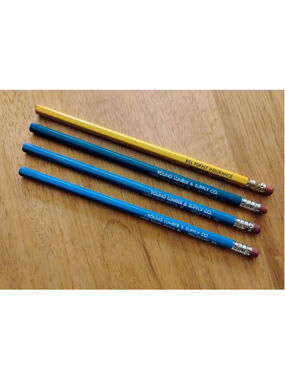 Vtg Belleville IL Lot Of 4 Wood Pencil Advertising Pencils Unused